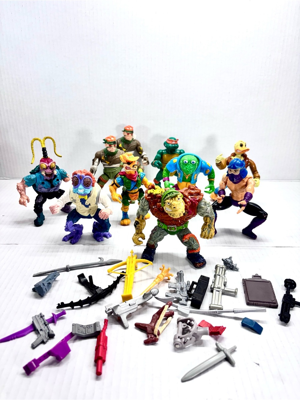 Vintage TMNT Teenage Mutant Ninja Turtles Lot Of 10 Action Figures 1980’s 90’s